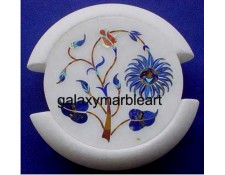 Intricate inlay work coaster set with six pcs of identical design 3.5" Cs-26